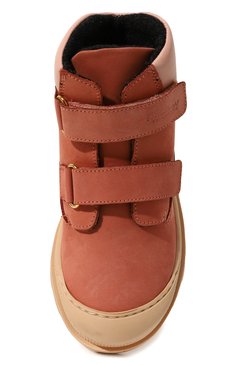 Детские кожаные ботинки WALKEY розового цвета, арт. Y1A5-42864-1155302/25-29 | Фото 4 (Материал утеплителя: Натуральный мех, Шерсть; Материал сплава: Проставлено; Нос: Не проставлено)