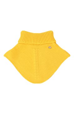 Детский шерстяной шарф-манишка IL TRENINO желтого цвета, арт. CL-4058/J | Фото 1 (Материал: Текстиль, Шерсть; Материал сплава: Проставлено; Нос: Не проставлено)
