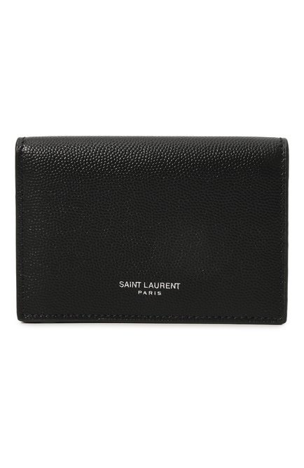 Мужской кожаный футляр для кредитных карт SAINT LAURENT черного цвета, арт. 469338/BTY7N | Фото 1 (Материал: Натуральная кожа)