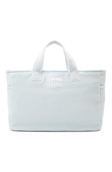 Женский сумка-тоут MIU MIU голубого цвета по цене 160000 руб., арт. 5BG237-2DPO-F0012-OOO | Фото 1