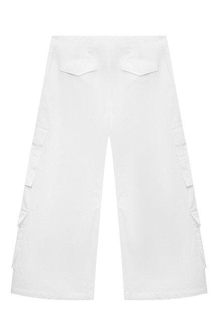 Детские хлопковые брюки-карго DIESEL белого цвета, арт. J01901/KXBLH | Фото 2 (Нос: Не проставлено; Материал сплава: Проставлено; Материал внешний: Хлопок)