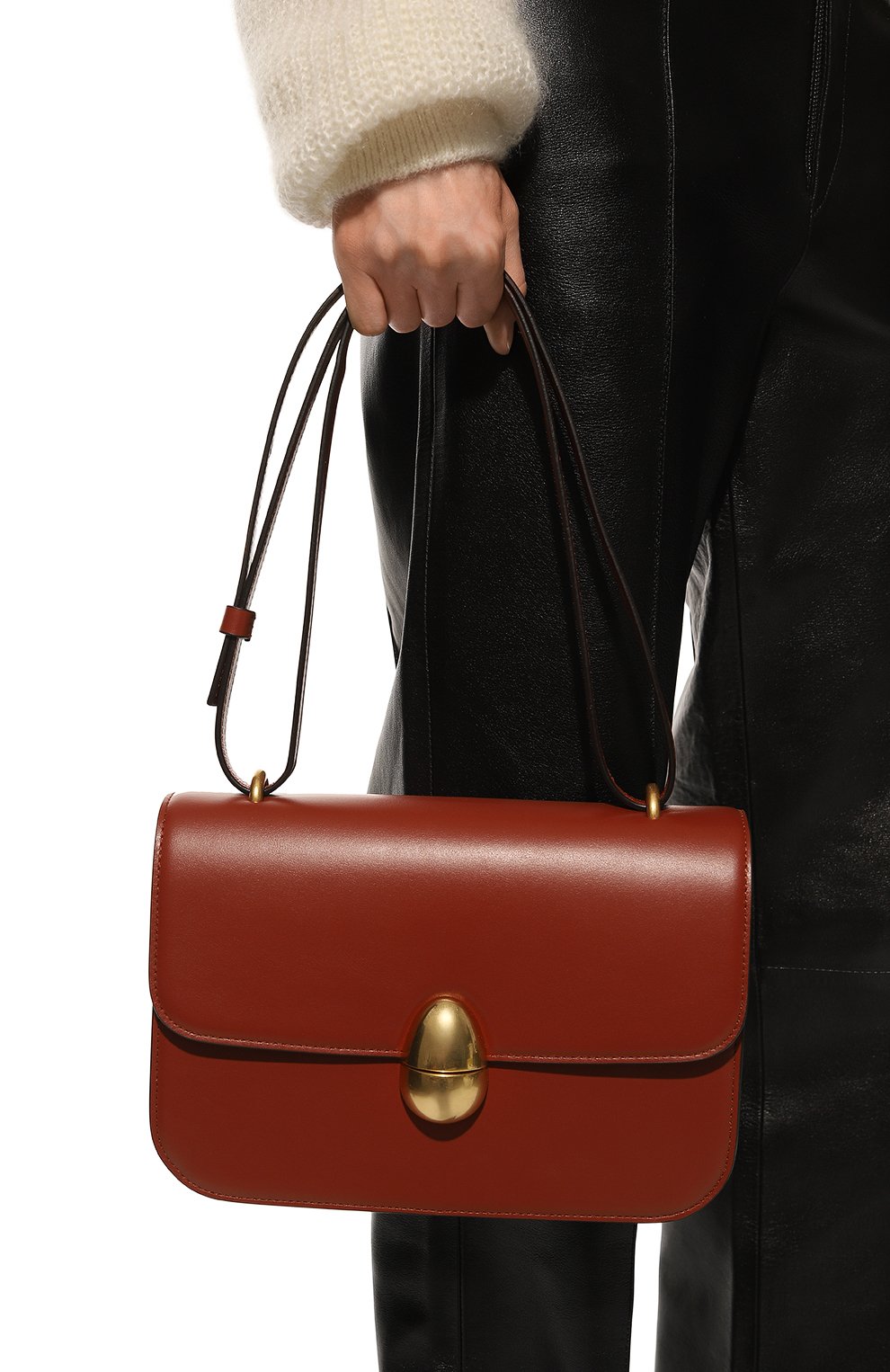 Женская сумка phoenix NEOUS коричневого цвета, арт. 00016A | Фото 2 (Сумки-технические: Сумки top-handle; Материал: Натуральная кожа; Материал сплава: Проставлено; Ремень/цепочка: На ремешке; Драгоценные камни: Проставлено; Размер: small)