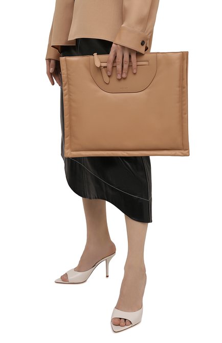 Женский клатч olympia BURBERRY бежевого цвета, арт. 8046535 | Фото 2 (Размер: large; Материал: Натуральная кожа)