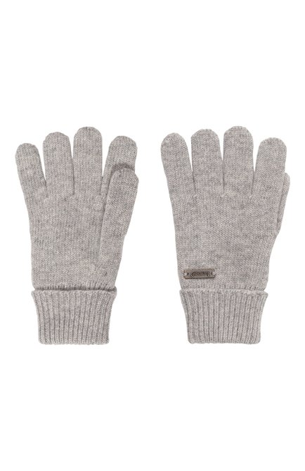 Детские перчатки из шерсти и кашемира IL TRENINO светло-серого цвета, арт. CL-4103/J | Фото 2 (Материал: Кашемир, Шерсть, Текстиль; Материал сплава: Проставлено; Нос: Не проставлено)
