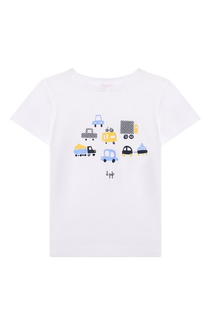 Детский комплект из футболки и шорт IL GUFO синего цвета, арт. P22DP375C3128/3M-9M | Фото 2 (Кросс-КТ НВ: Костюм; Ростовка одежда: 0 - 3 мес | 50 - 60 см, 3 мес | 62 см)