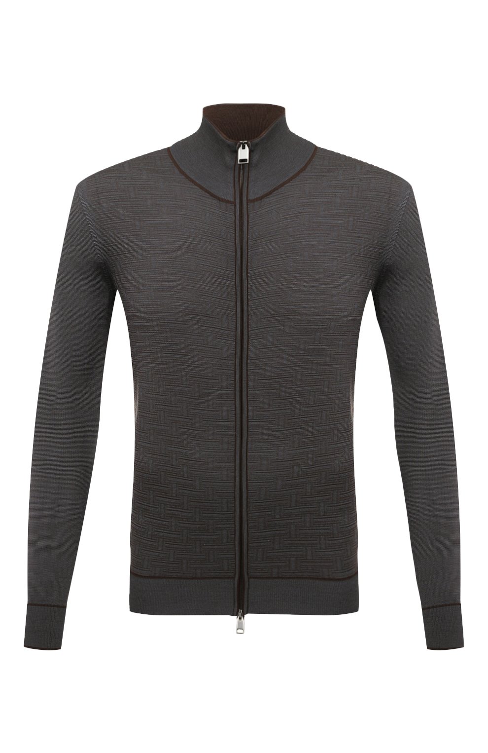 Мужской коричневый шерстяной кардиган BRIONI купить в интернет-магазине ...