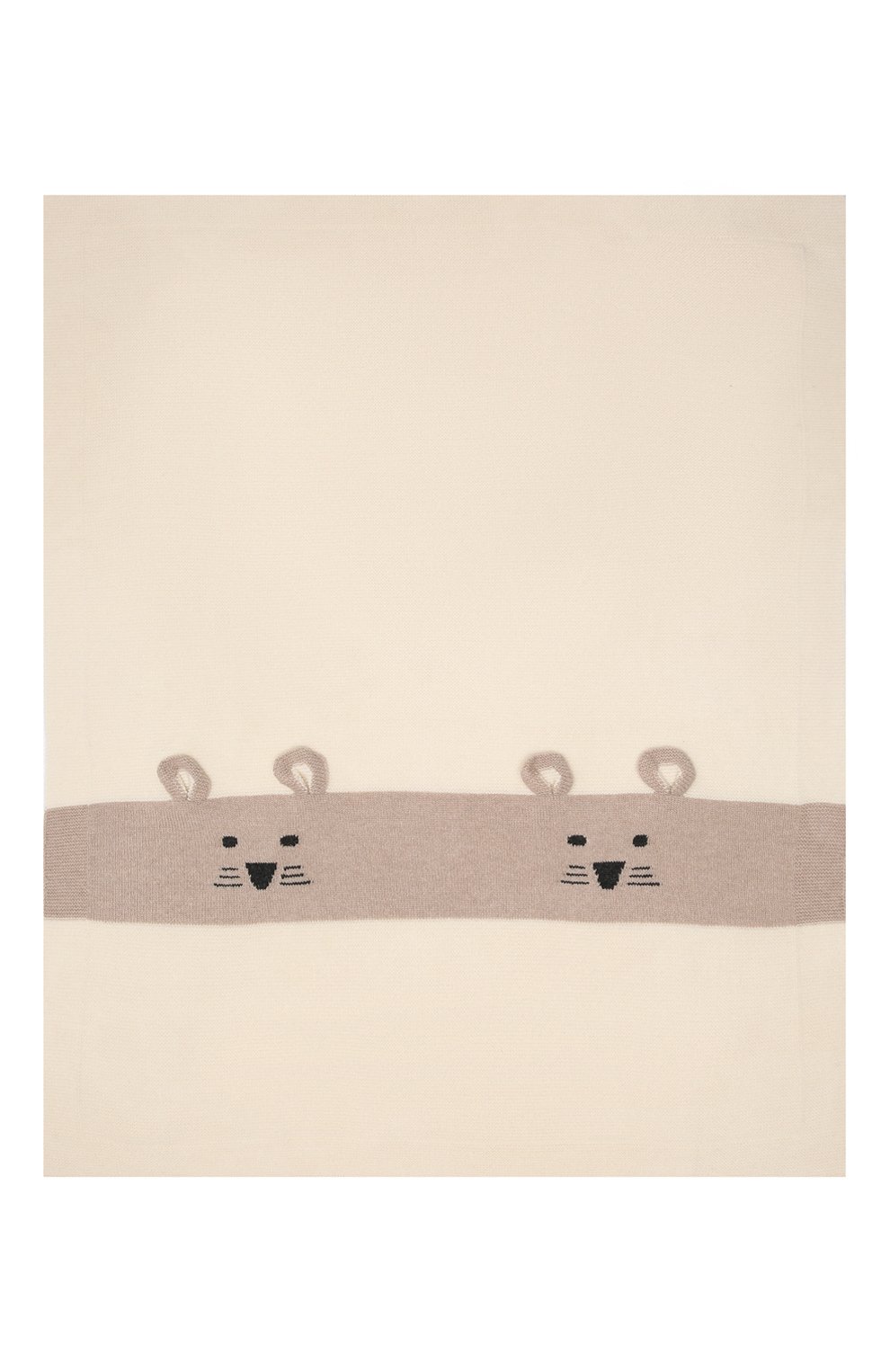 Детского шерстяное одеяло BABY T кремвого цвета, арт. 21AI152C0 | Фото 3 (Материал: Текстиль, Шерсть)