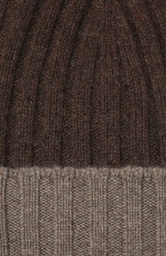 Мужская кашемировая шапка GRAN SASSO темно-коричневого цвета, арт. 13165/15562 | Фото 3 (Материал: Текстиль, Кашемир, Шерсть; Кросс-КТ: Трикотаж; Материал сплава: Проставлено; Нос: Не проставлено)