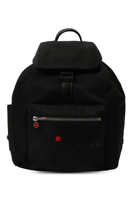 Мужской текстильный рюкзак KITON черного цвета, арт. UBA0022N01047 | Фото 1 (Драгоценные камни: Проставлено; Материал: Натуральная кожа, Текстиль; Материал сплава: Проставлено; Размер: large)