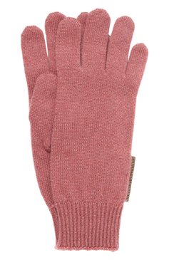 Детские кашемировые перчатки BRUNELLO CUCINELLI розового цвета, арт. B12M14589A | Фото 1 (Материал: Текстиль, Кашемир, Шерсть; Материал сплава: Проставлено; Нос: Не проставлено)