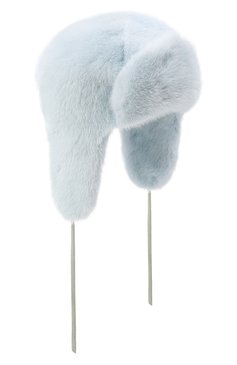 Детского шапка-ушанка лиза FURLAND голубого цвета, арт. 0115100110172600000 | Фото 1 (Материал: Натуральный мех; Статус проверки: Проверена категория)