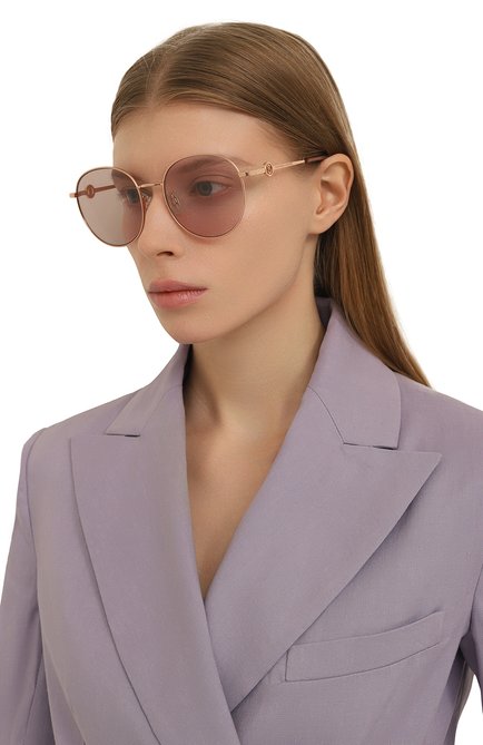 Женские солнцезащитные очки MARC JACOBS (THE) бордового цвета, арт. MARC 631/G N0A | Фото 2 (Тип очков: С/з; Оптика Гендер: оптика-женское; Очки форма: Круглые)
