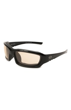 Мужские солнцезащитные очки HARLEY-DAVIDSON черного цвета, арт. HDGEM08 | Фото 1 (Кросс-КТ: С/з-мужское; Материал: Пластик; Тип очков: С/з; Очки форма: Узкие; Оптика Гендер: оптика-мужское)