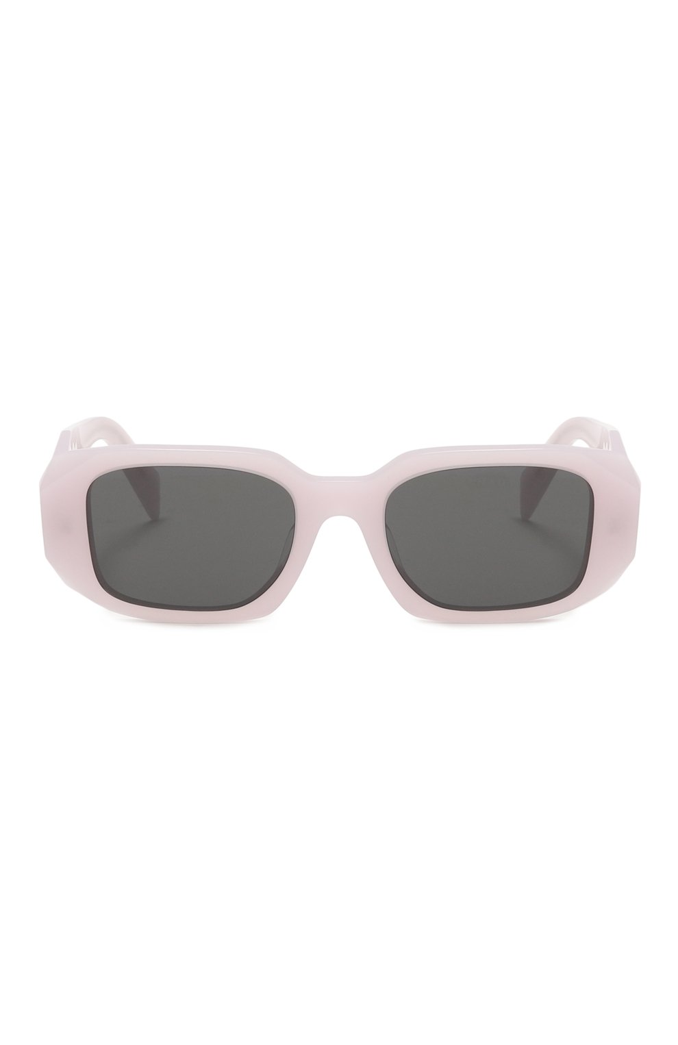 Женские солнцезащитные очки PRADA розового цвета, арт. SPR17W-E04Z-F05S0-A051 | Фото 3 ( Материал сплава: Проставлено; Нос: Не проставлено; Материал: Пластик; Тип очков: С/з; Оптика Гендер: оптика-женское; Очки форма: Прямоугольные)