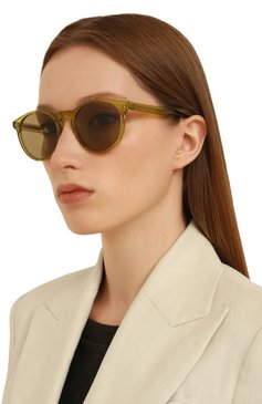 Женские солнцезащитные очки LORO PIANA желтого цвета, арт. FAL0261 | Фото 2 (Кросс-КТ: С/з-унисекс; Тип очков: С/з; Оптика Гендер: оптика-унисекс)