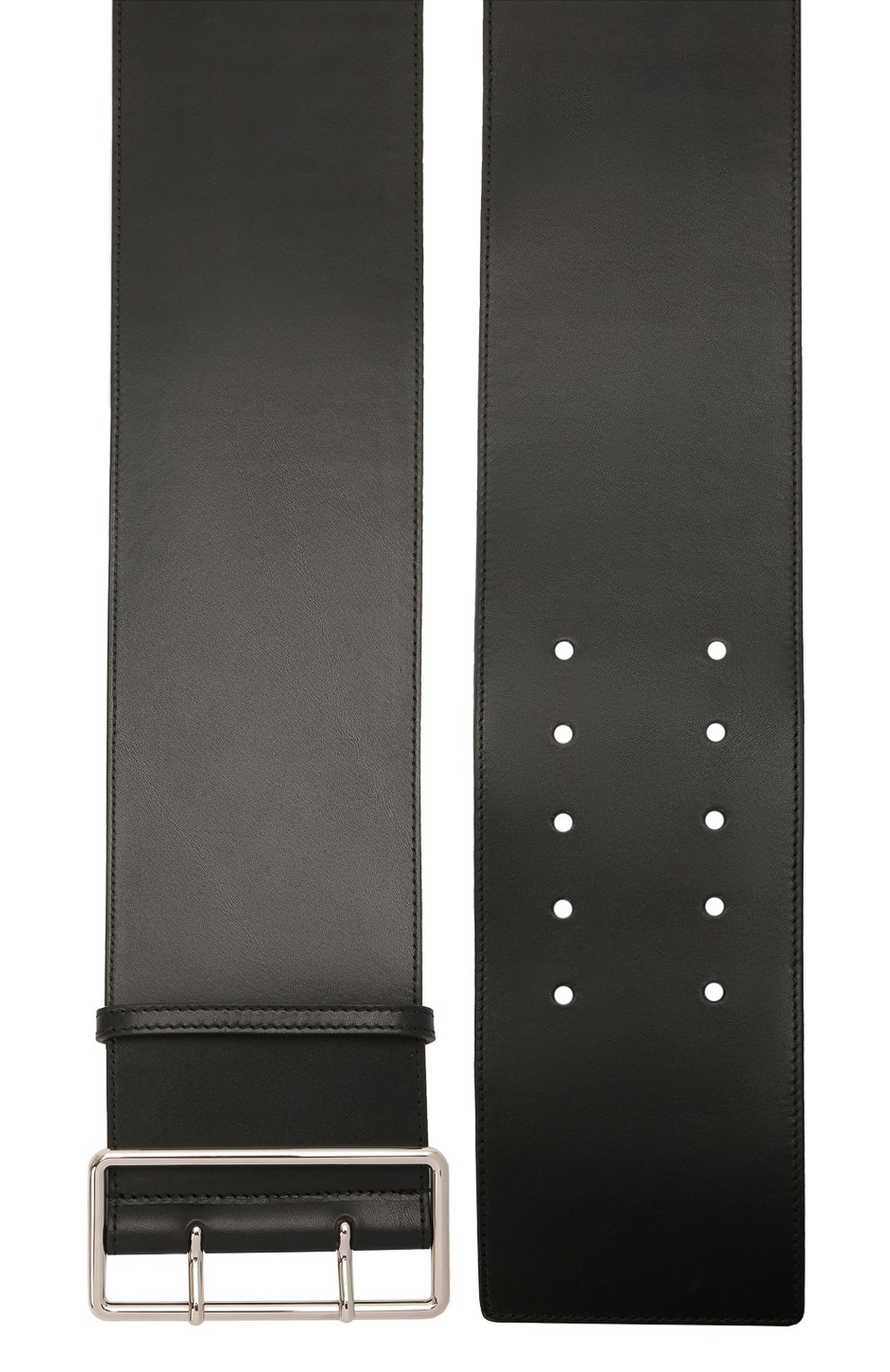 Женский кожаный ремень ALEXANDER MCQUEEN черного цвета, арт. 558452/1BR0I | Фото 2 (Материал: Натуральная кожа; Материал сплава: Проставлено; Нос: Не проставлено)