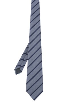 Мужской шелковый галстук ZEGNA голубого цвета, арт. Z8D34/1UM | Фото 2 (Принт: С принтом; Материал: Текстиль, Шелк; Материал сплава: Проставлено; Нос: Не проставлено)