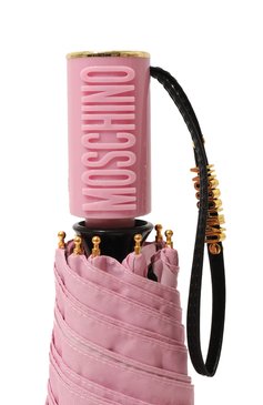 Женский складной зонт MOSCHINO розового цвета, арт. 8924-0PENCL0SEA | Фото 5 (Материал: Текстиль, Синтетический материал, Металл)