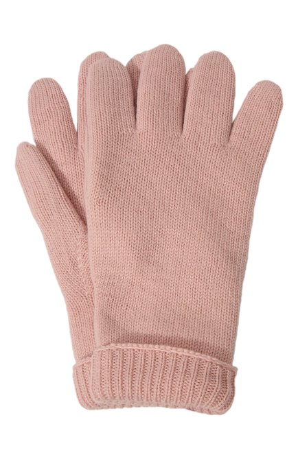 Детские шерстяные перчатки IL TRENINO розового цвета, арт. CL 4063/VA | Фото 1 (Материал: Текстиль, Шерсть)