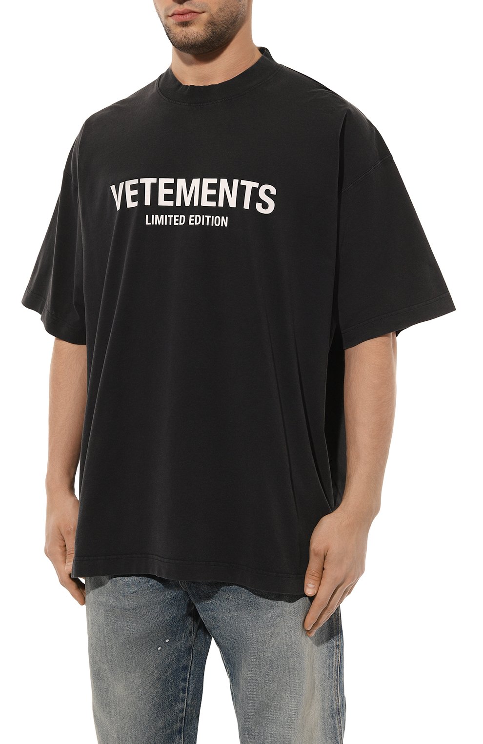 Хлопковая футболка VETEMENTS  UE63TR720X Фото 6