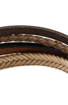 Мужской браслет TATEOSSIAN коричневого цвета, арт. BL7918 | Фото 3 (Материал: Кожа; Статус проверки: Проверена категория)