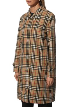 Женский двусторонний плащ draper BURBERRY бежевого цвета, арт. 8028868 | Фото 3 (Рукава: Длинные; Длина (верхняя одежда): До колена; Региональные ограничения белый список (Axapta Mercury): Не проставлено; Материал сплава: Проставлено; Материал внешний: Хлопок; Стили: Классический, Спорт-шик; Материал подклада: Синтетический материал; Драгоценные камни: Проставлено)