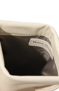 Кожаный чехол для iphone MAISON MARGIELA молочного цвета, арт. SA1VZ0002/P4745 | Фото 3 (Женское Кросс-КТ: Кожа iPhone)