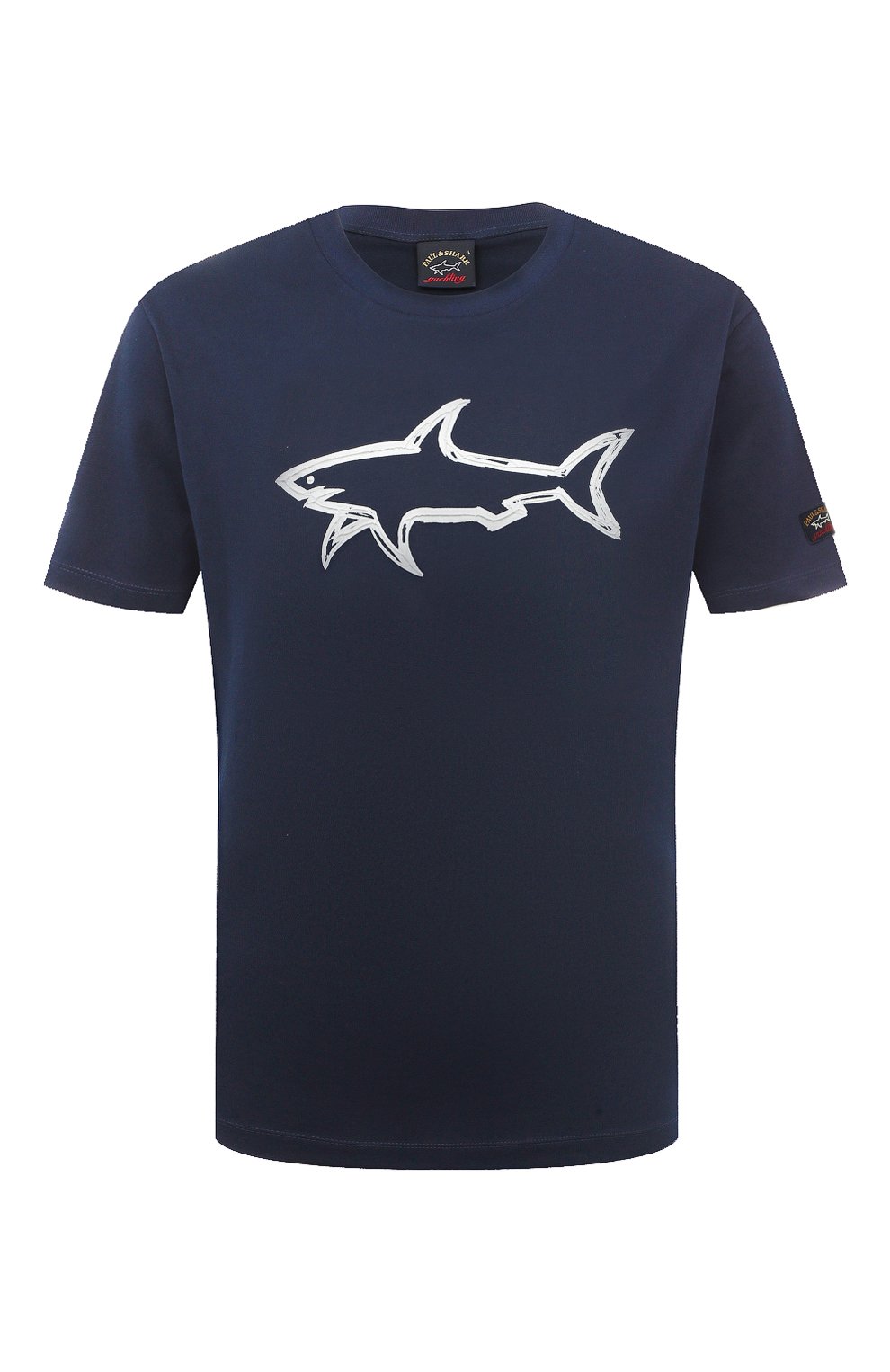 Хлопковая футболка Paul&amp;Shark синего цвета