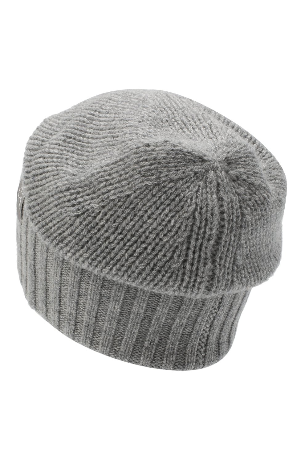 Женская кашемировая шапка FTC серого цвета, арт. 770-0950 | Фото 2 (Материал: Текстиль, Кашемир, Шерсть)
