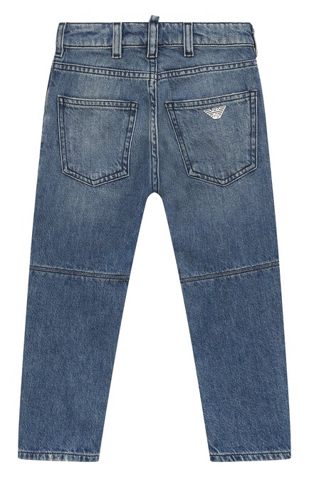 Мужского джинсы EMPORIO ARMANI синего цвета, арт. 3R4J04/4D3ZZ | Фото 2 (Материал внешний: Хлопок)