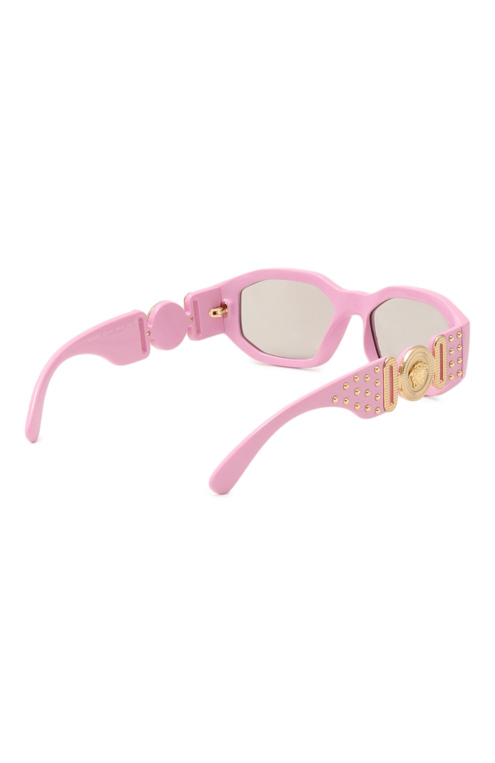 Женские солнцезащитные очки VERSACE розового цвета, арт. 4361-539687 | Фото 4 (Материал: Пластик; Тип очков: С/з; Оптика Гендер: оптика-женское; Очки форма: Овальные, Прямоугольные)