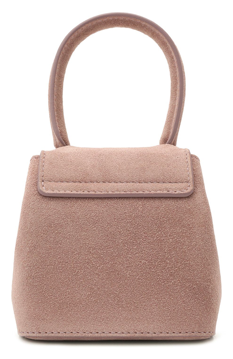 Женская  сумка liza mini RUBEUS MILANO розового цвета, арт. 014/18 | Фото 7 (Сумки-технические: Сумки top-handle; Материал: Натуральная кожа, Натуральная замша; Размер: mini; Ремень/цепочка: На ремешке)