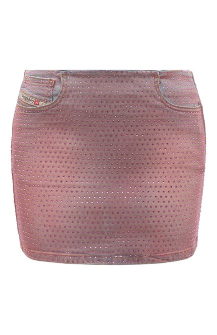 Женская джинсовая юбка DIESEL розового цвета по цене 54100 руб., арт. A12491/09I22 | Фото 1