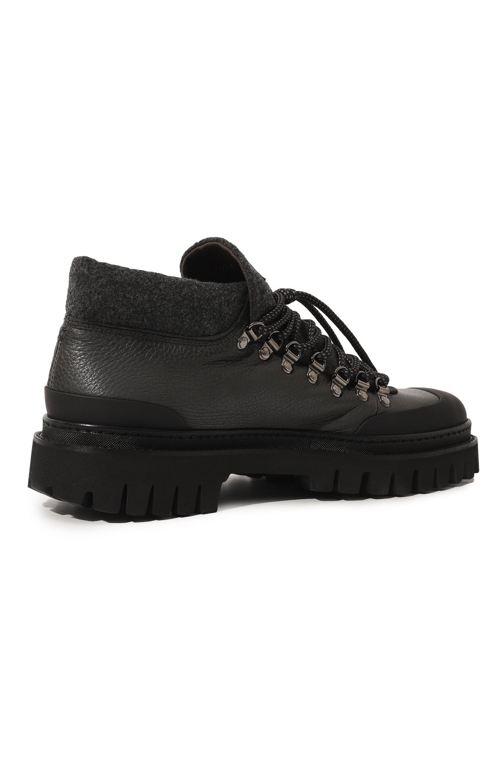 Мужские кожаные ботинки BARRETT черного цвета, арт. ASPEN-10969.8/GUMMY | Фото 5 (Материал внешний: Кожа; Мужское Кросс-КТ: Хайкеры-обувь, Ботинки-обувь; Материал утеплителя: Без утеплителя; Материал внутренний: Текстиль; Подошва: Массивная; толщина подошвы: 3,7; ширина носка стельки: 10; высота каблука: 4,5)