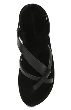 Мужские кожаные сандалии matt SAINT LAURENT черного цвета, арт. 649009/DWE00 | Фото 5