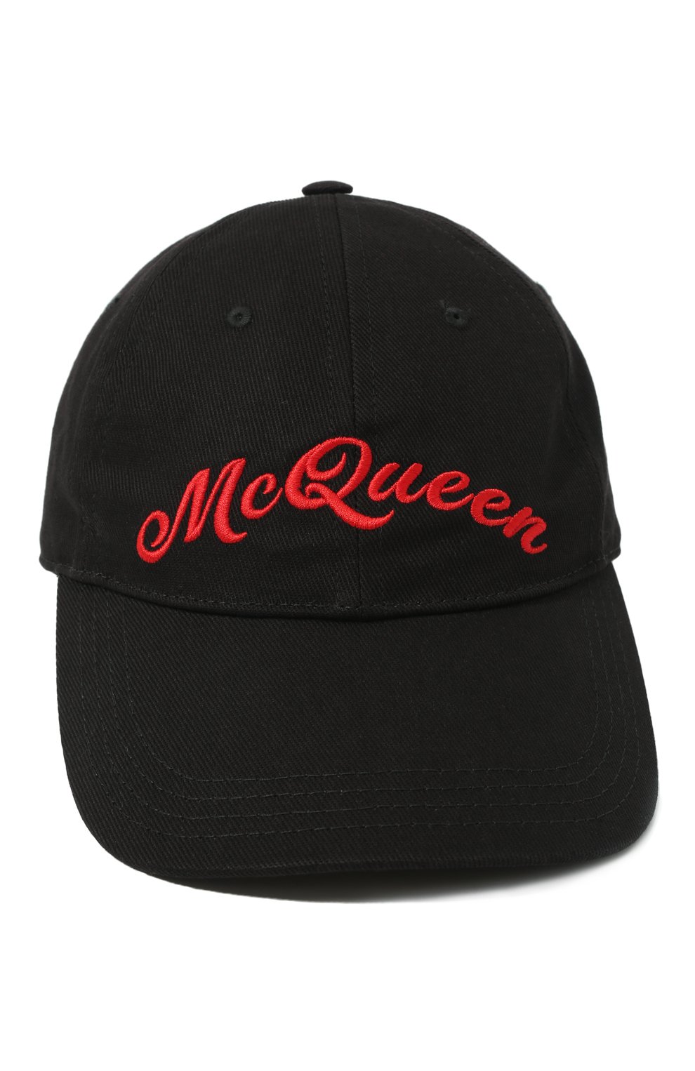Мужской хлопковая бейсболка ALEXANDER MCQUEEN черного цвета, арт. 576534/4105Q | Фото 4 (Материал: Текстиль, Хлопок)