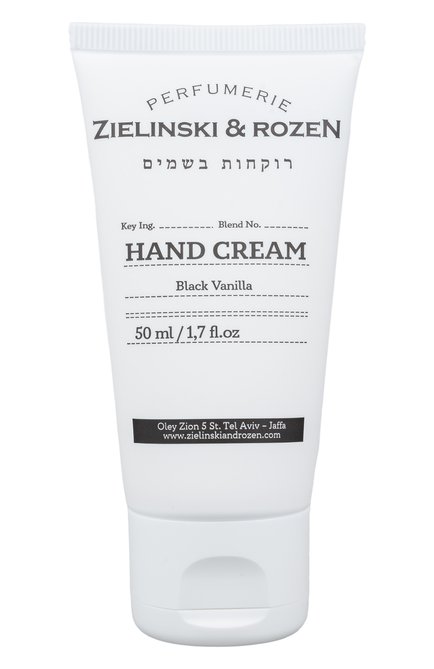 Крем для рук vanilla blend (50ml) ZIELINSKI&ROZEN бесцветного цвета, арт. 7290018419038 | Фото 1