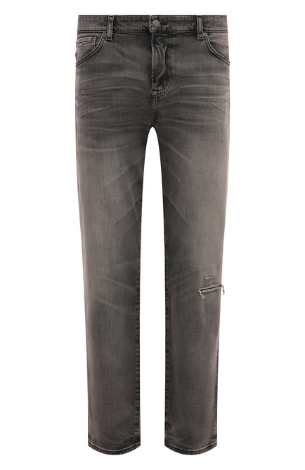 Мужские джинсы BOSS ORANGE серого цвета, арт. 50508331 | Фото 1 (Длина (брюки, джинсы): Стандартные; Драгоценные камни: Проставлено; Материал сплава: Проставлено; Материал внешний: Хлопок)