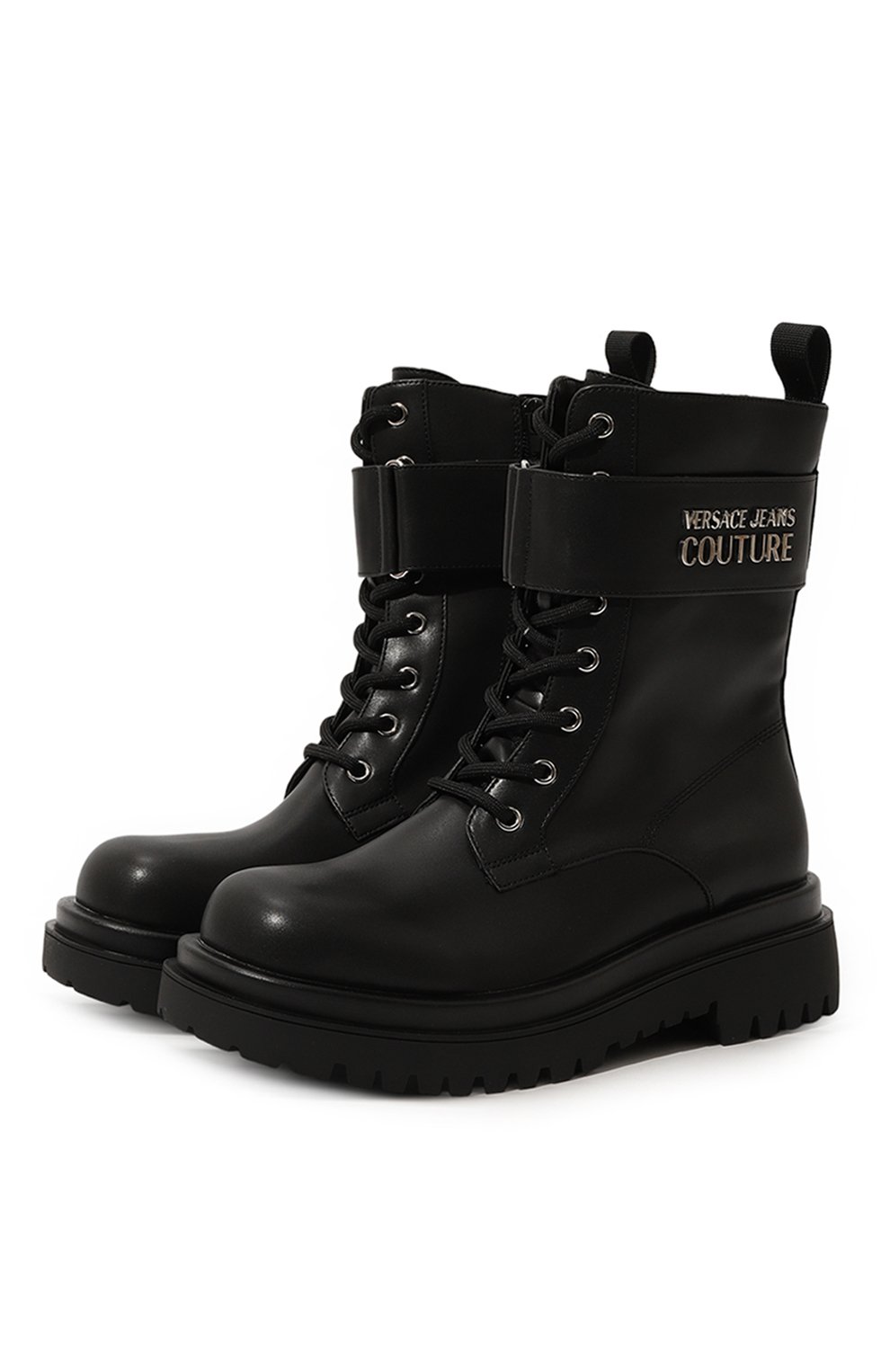 Женские черные ботинки VERSACE JEANS COUTURE купить в интернет-магазинеЦУМ, арт. 75VA3S64/71570