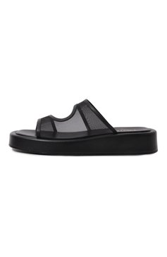 Женские шлепанцы gemini ELLEME черного цвета, арт. GEMINI SLIPPER/LEATHER/MESH FABRIC | Фото 4 (Материал внешний: Экокожа; Подошва: Платформа; Региональные ограничения белый список (Axapta Mercury): Не проставлено; Материал внутренний: Натуральная кожа; Материал сплава: Проставлено; Драгоценные камни: Проставлено)