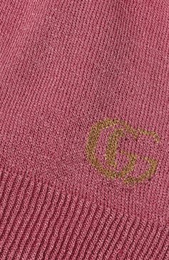 Женская шапка из вискозы GUCCI розового цвета, арт. 677822 3GAEK | Фото 4 (Материал: Текстиль, Вискоза; Материал сплава: Проставлено; Нос: Не проставлено)