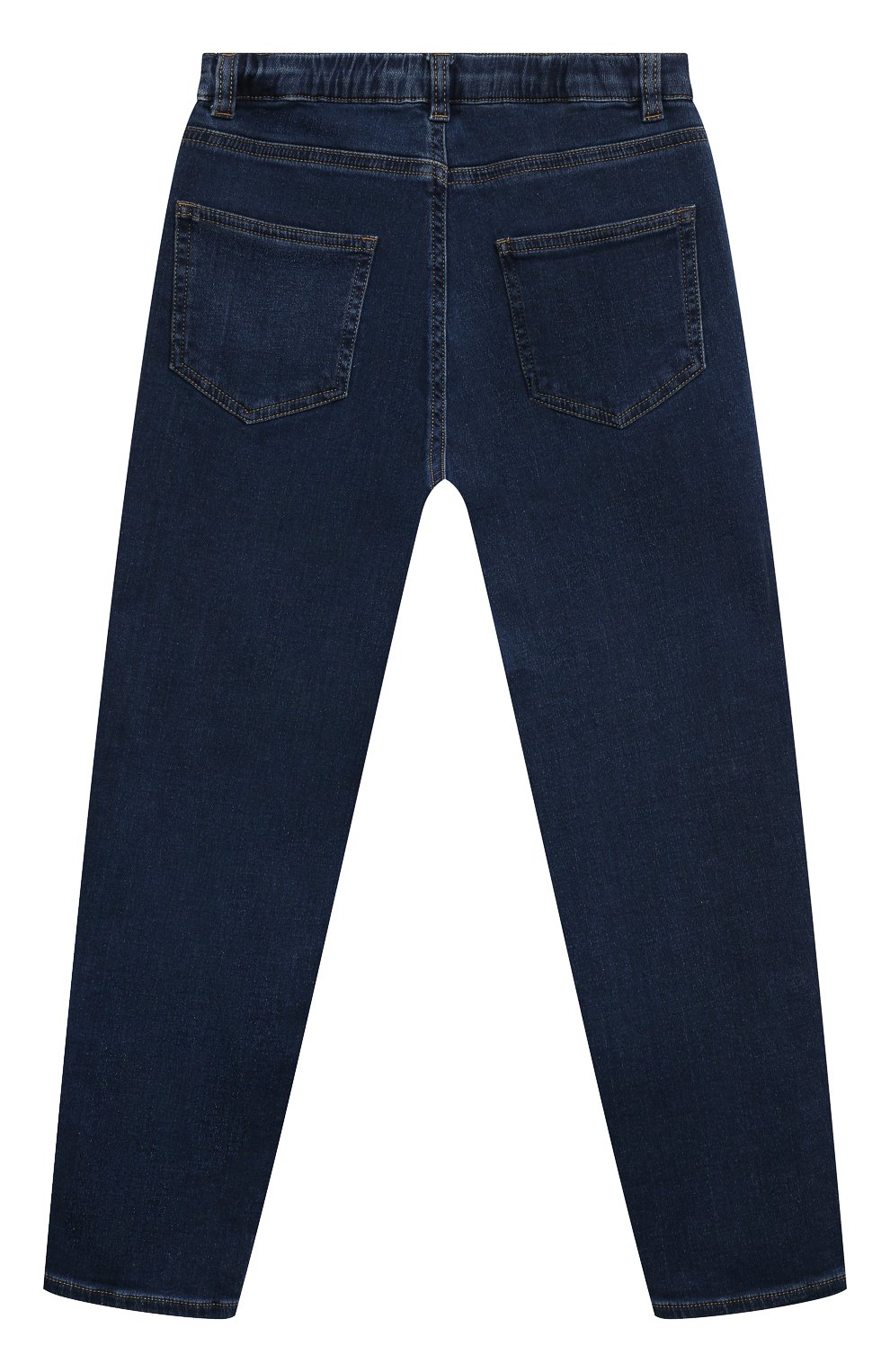 Детские джинсы IL GUFO темно-синего цвета, арт. A23PL388J0039/2A-4A | Фото 2 (Детали: Однотонный; Материал сплава: Проставлено; Нос: Не проставлено; Материал внешний: Хлопок)