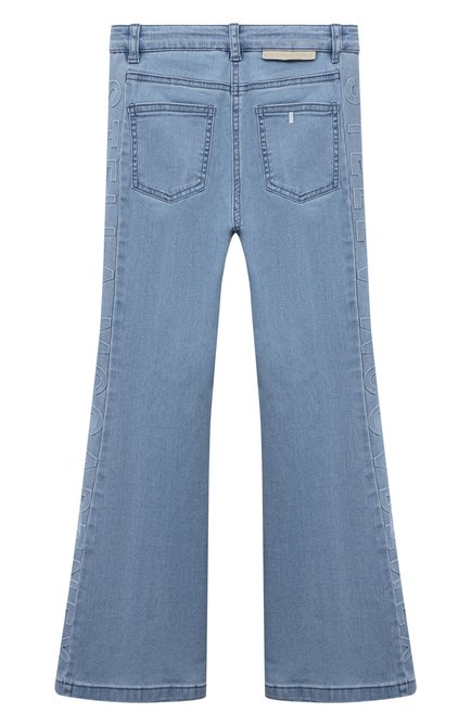 Детские джинсы STELLA MCCARTNEY голубого цвета, арт. TT6E10 | Фото 2 (Материал внешний: Хлопок; Материал сплава: Проставлено; Нос: Не проставлено)