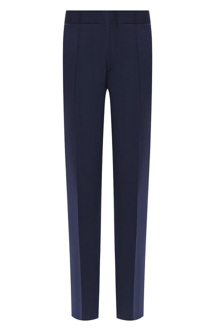Мужские шерстяные брюки ZILLI темно-синего цвета, арт. M0S-40-A-B6402/0001 | Фото 1 (Материал подклада: Купро; Материал внешний: Шерсть; Длина (брюки, джинсы): Стандартные; Случай: Повседневный; Стили: Кэжуэл)
