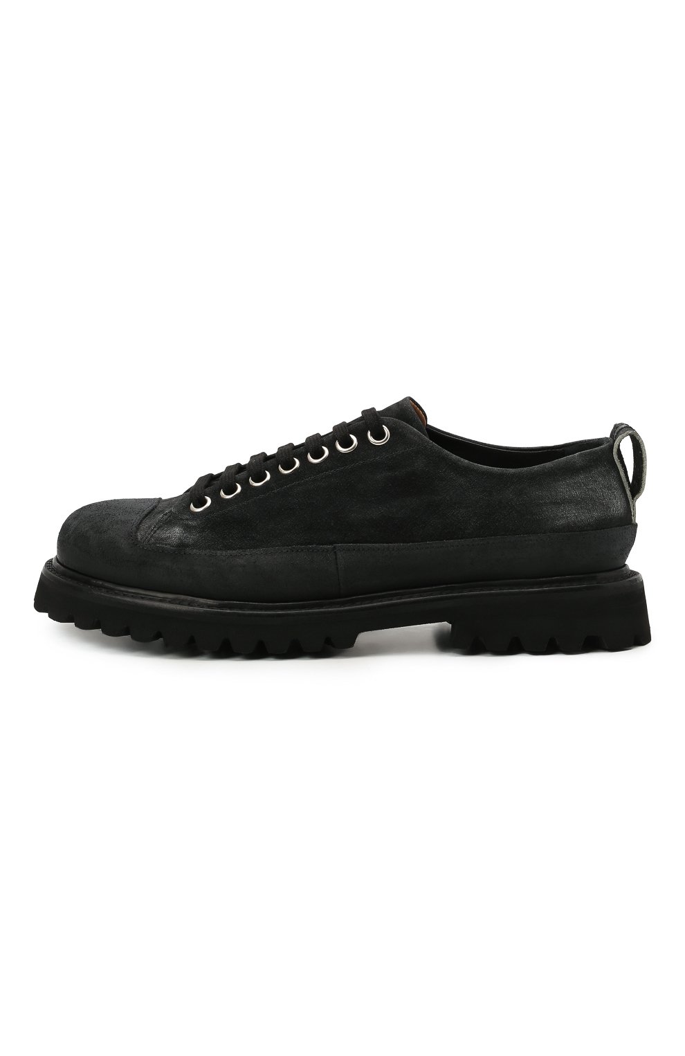 Мужские кожаные ботинки PREMIATA черного цвета, арт. 31914/BLED+N0BAR | Фото 3 (Мужское Кросс-КТ: Ботинки-обувь; Материал внутренний: Натуральная кожа; Материал утеплителя: Без утеплителя; Подошва: Плоская; Материал внешний: Замша)