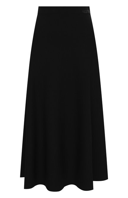 Женская юбка из вискозы VALENTINO черного цвета по цене 133500 руб., арт. UB3KG01N5MN | Фото 1