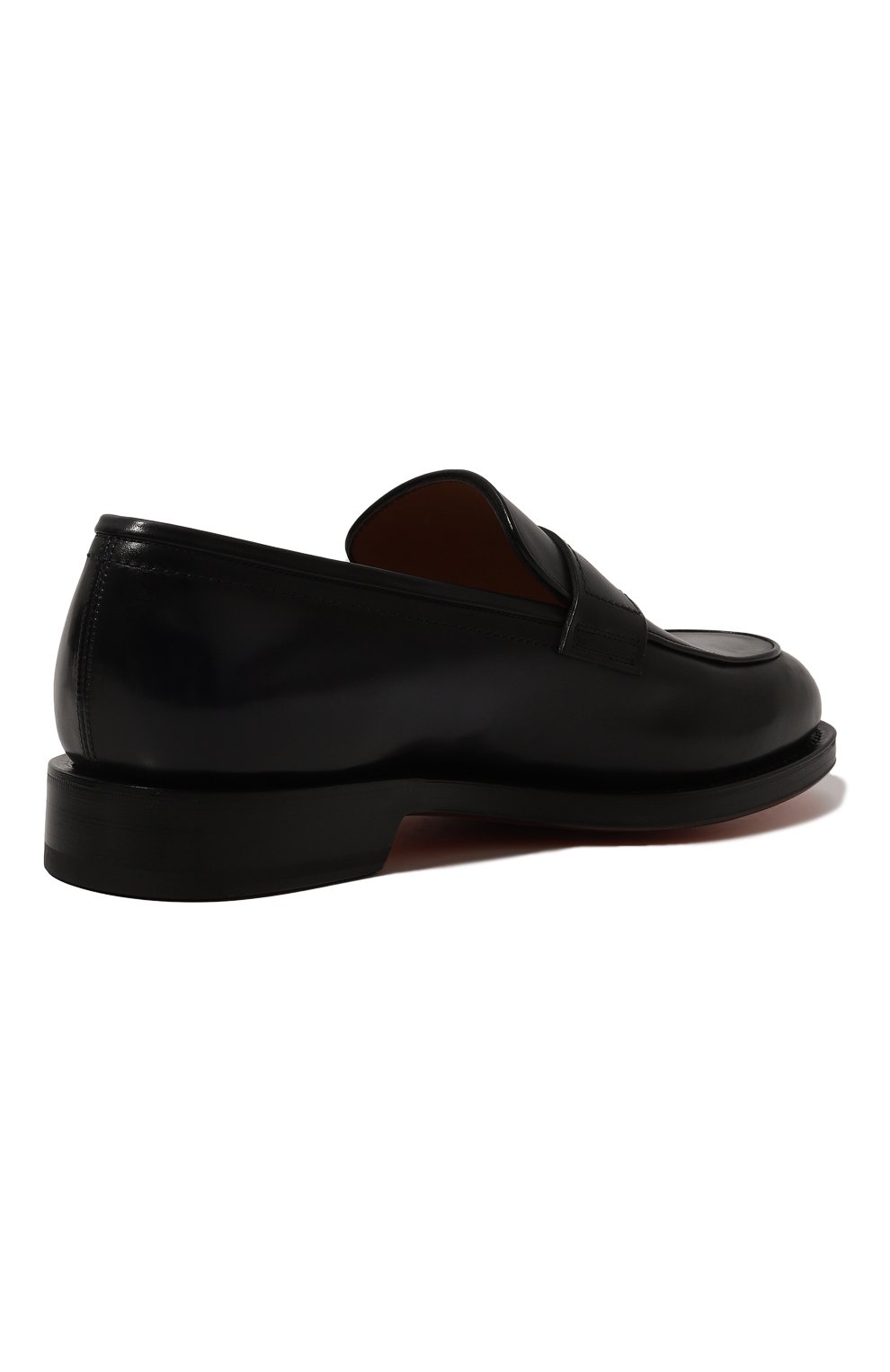 Мужские кожаные лоферы SANTONI темно-синего цвета, арт. MCCG17745MD3HSC2U59 | Фото 5 (Материал внутренний: Натуральная кожа; Материал сплава: Проставлено; Нос: Не проставлено; Стили: Классический)
