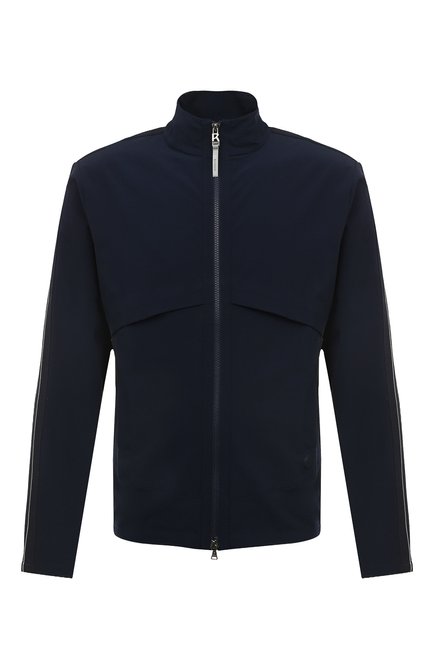 Мужского куртка BOGNER темно-синего цвета, арт. 81107268 | Фото 1 (Материал внешний: Синтетический материал; Рукава: Длинные; Длина (верхняя одежда): Короткие)