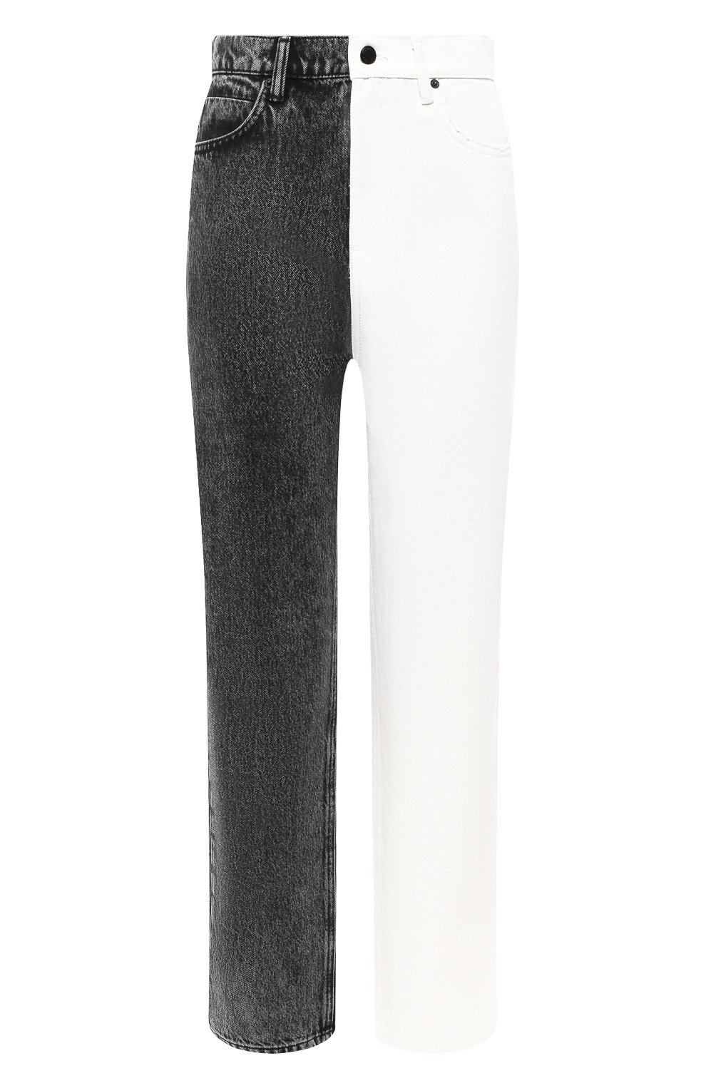 Женские черно-белые джинсы прямого кроя DENIM X ALEXANDER WANG купить в ...