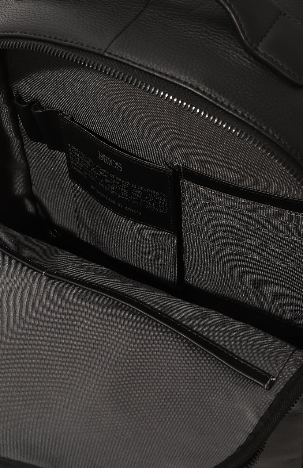 Мужская рюкзак torino business BRIC`S черного цвета, арт. BR107702.001 | Фото 5 (Материал: Натуральная кожа; Материал сплава: Проставлено; Драгоценные камни: Проставлено; Размер: large)